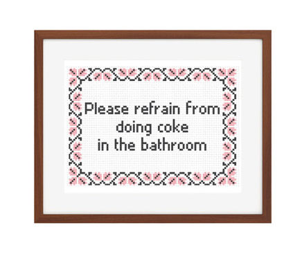 No coke in bathroom